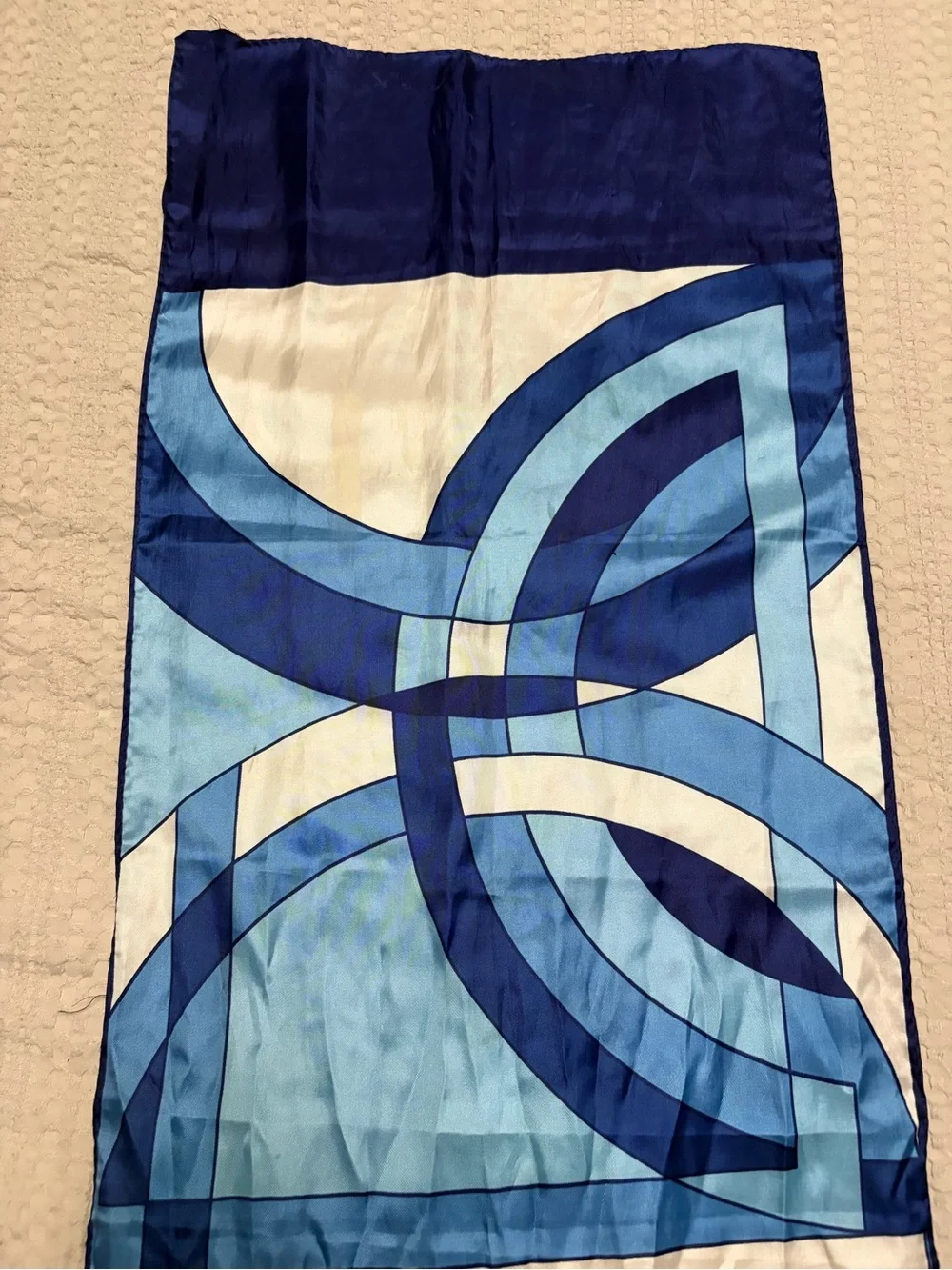 Christian Dior Blue Geometric Scarf